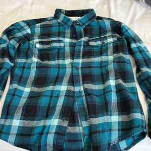 Boys Old Navy Green Flannel